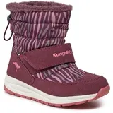 Kangaroos Škornji za sneg K-Pe Marty Rtx 18935 000 6347 Dk Berry/Zebra