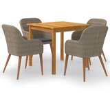  5-dijelni vrtni blagovaonski set smeđi | shoptok.hr