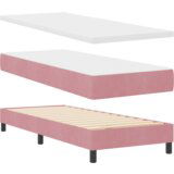 Box Spring Krevet s Madracem Ružičasti 80x200 cm Baršun | shoptok.hr