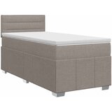  Boxspring krevet s madracem Sivosmeđa 100 x 200 cm Tkanina | shoptok.hr