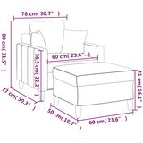 Fotelja s tabureom crna 60 cm baršunasta | Eponuda.com