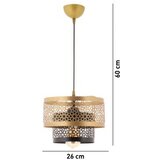 Opviq Luster Harold, 30x30x22cm, IP20, zlatno-crne boje | Eponuda.ba