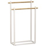 Tendance držač peškira sa dve prečke 53X20X82CM metal bambus/bela | ePonuda.com