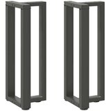  Noge za konzolno mizico v obliki črke T 2 kosa antracit 38x25x(72-73) cm jeklo, (22124005) | Shoptok.si
