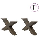  Noge za stolić X-oblika 2 kom prirodni čelik 70x(30-31)cm čelik | shoptok.hr