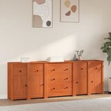  Kreveta 5 kom. Vosak Smeđa 226 x 35 x 80 cm Masivna borovina - Vosak smeđa Cijene