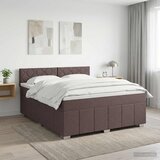 Boxspring krevet s madracem Tamno smeđa 160 x 200 cm Tkanina 203 x 164 x 88 cm | Shoptok.si