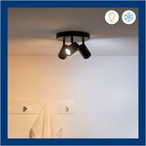 Wiz - LED RGBW prigušiva spot svetlo IMAGEO 3xGU10/4,9W/230V crna Wi-Fi | Eponuda.com