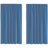 Voile zavjese s džepovima za šipke 2 kom. kraljevsko plave Plava 140 x 175 cm | Shoptok.si