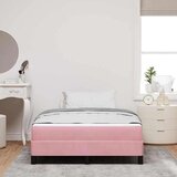 vidaXL Boxspring krevet s madracem Ružičasta 120 x 200 cm Baršun | shoptok.hr