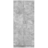  Ormar siva boja betona 80 x 52 x 180 cm od konstruiranog drva | shoptok.hr
