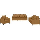  3-dijelni set sofa s jastucima smeđi baršunasti | shoptok.hr