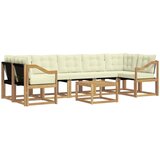  Set vanjskih sofa 8 kom. Bijela i krem | shoptok.hr