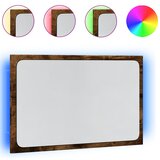 vidaXL LED kopalniško ogledalo dimljeni hrast 60x8,5x38 cm inž. les, (22056460) | Shoptok.si