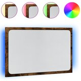 vidaXL LED kupaonsko ogledalo boja dimljenog hrasta 60x8 5x38cm drveno Cijene
