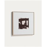Kave Home Ročno naslikana slika z okvirjem/na platnu 60x60 cm Arilan – Cene