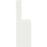 vidaXL Pisalna miza s policami bela 100x45x140 cm inženirski les | Shoptok.si