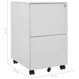 vidaXL mobilni ormarić za spise svjetlosivi 39 x 45 x 67 cm čelični | shoptok.hr