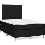 vidaXL Box spring postelja z vzmetnico črna 120x190 cm blago Cene
