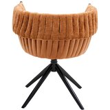 Premium Living dizajnerski stol twisty, barva konjaka, vrtljiv | Shoptok.si