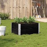 Maison Chic Vrtno korito - Greda - Cvetlični Lonec črno 80x60 cm trdna borovina, (21790643) | Shoptok.si