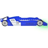  Otroška postelja LED dirkalni avtomobil 90x200 cm modre barve | Shoptok.si