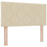  Boxspring krevet s madracem Krem 90 x 200 cm Tkanina - Krem 90 x 200 cm Dizajn s rombovima Slike