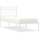  Metalni okvir za krevet s uzglavljem bijeli 80x200 cm | Eponuda.com