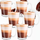 springos staklene čaše za latte s ručkom 300 ml, 6 kom | shoptok.hr