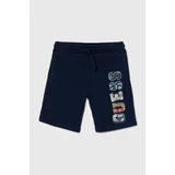 Guess Otroške bombažne kratke hlače mornarsko modra barva