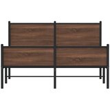  Metalni okvir kreveta bez madraca smeđa boja hrasta 137x190 cm | Eponuda.com