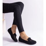 Gemre Treja suede black moccasins with bow | Shoptok.si
