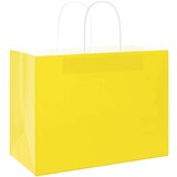  Papirnate vrećice 50 kom s ručkama žute 32x17x25 cm | shoptok.hr