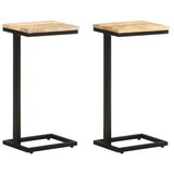  Stranske mizice 2 kosa 31,5x24,5x64,5 cm robusten mangov | Shoptok.si
