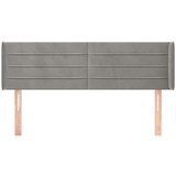  Vzglavje z ušesi svetlo sivo 147x16x78/88 cm žamet, (20735517) | Shoptok.si