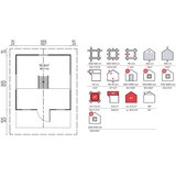 Male kuće Drvena vrtna kuća BUNKIE ALBERTA 355 × 325 cm sa šindrom | shoptok.hr