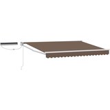 vidaXL Električni zložljiv senčnik Taupe 100% poliester in aluminij, (5000252786) | Shoptok.si