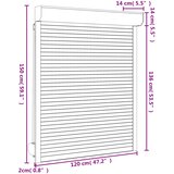 Roletna Bijeli 120 x 150 cm Aluminij i poliuretan | Eponuda.ba