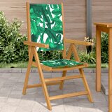 Maison Chic Vrtni stoli - Stol za vrt 2 kosa vzorec listja trden akacijev les in blago JS1356, (21877496) | Shoptok.si