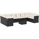  11-dijelni set vrtnih sofa od poliratana s jastucima crni | shoptok.hr