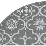 vidaXL Razkošna podloga za novoletno jelko z nogavico siva 122 cm | Shoptok.si
