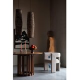 Dutchbone Kremno bel oblazinjen jedilni stol z nasloni za roke Medina – | Shoptok.si
