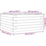  Vrtna sadilica 50 x 50 x 23 cm od masivne borovine | shoptok.hr