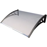 nadstrešek eco 120 črn/prozoren 120 cm x 80 cm x 7 cm