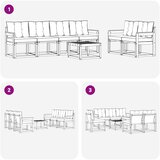  Set vanjskih sofa 7 kom. Prirodna i krem | shoptok.hr