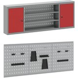  Radni ormar 7 kom. Crvena i siva Inženjerska drva i čelik | shoptok.hr