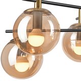  Luster na šipci LILOU 6xE14/5W/230V zlatna/crna/zadimljeno bež | Eponuda.com