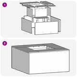  Kamin Crna 60 x 60 x 30 cm Čelik | shoptok.hr