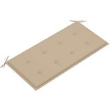  Klupa s bež jastukom 112 cm od masivne tikovine | shoptok.hr