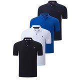 Dewberry QUAD SET T8561 MENS T-SHIRT-BLACK-WHITE-NAVY BLUE-SAKS Cene